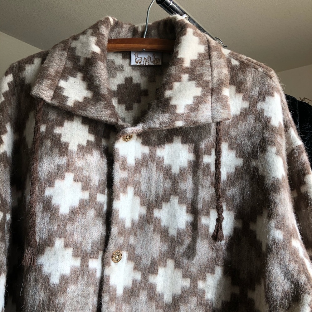 100% Alpaca Aztec Button Front Jacket - image 6